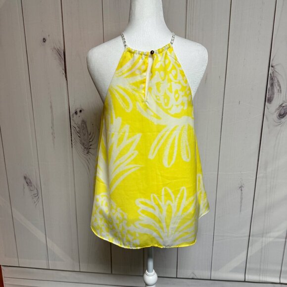 Lilly Pulitzer for Target Pineapple Chain Halter Top Yellow White – Women’s Smal - Picture 3 of 9